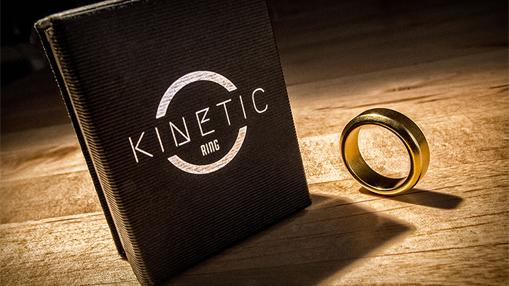 Kinetic PK Ring (Gold) Beveled size 9 by Jim Trainer - Trick