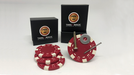 Magnetic Poker Chip Red plus 3 regular chips (PK003R) by Tango Magic - Trick