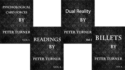 4 Volume Set of Reading, Billets, Dual Reality and Psychological Playing Card Forces by Peter Turner - ebook