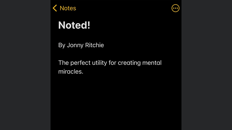 Noted by Jonny Ritchie - Video Download