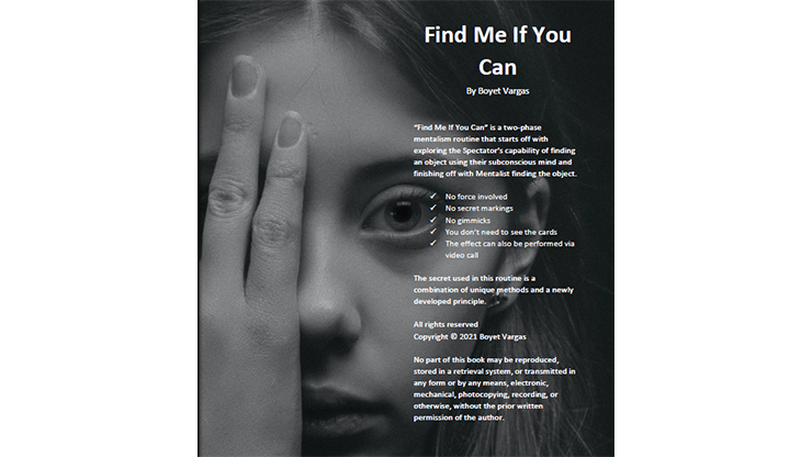 Find Me If You Can by Boyet Vargas - ebook