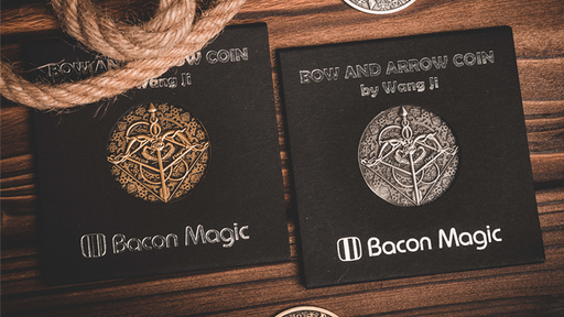 BOW AND ARROW COIN SILVER ( Gimmick and Online Instructions) by Bacon Magic - Trick