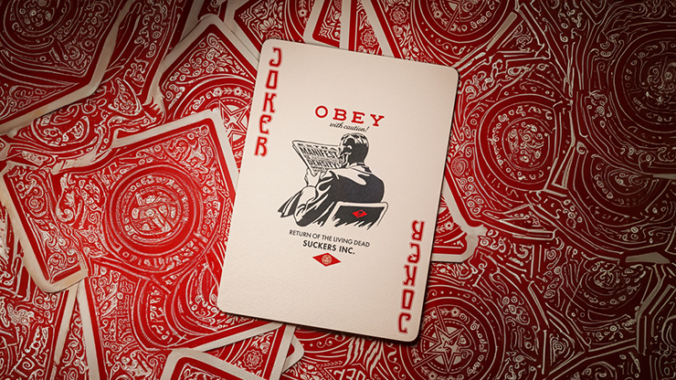 Obey Red Edition Playing Cards by theory11