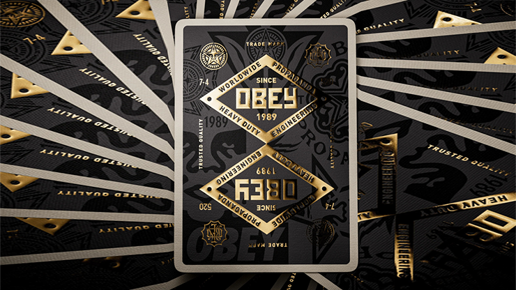 Obey Gold Edition Playing Cards by theory11