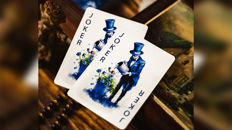 Bloom Sapphire Playing Cards by EmilySleights52