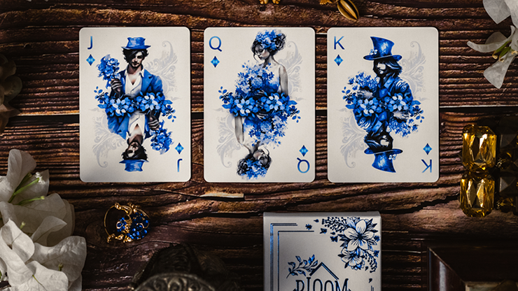 Bloom Sapphire Playing Cards by EmilySleights52