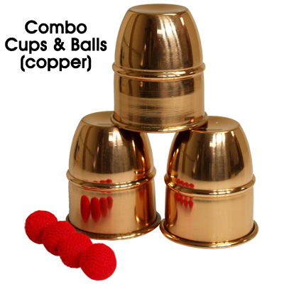Combo Cups & Balls (Copper) by Premium magic Trick