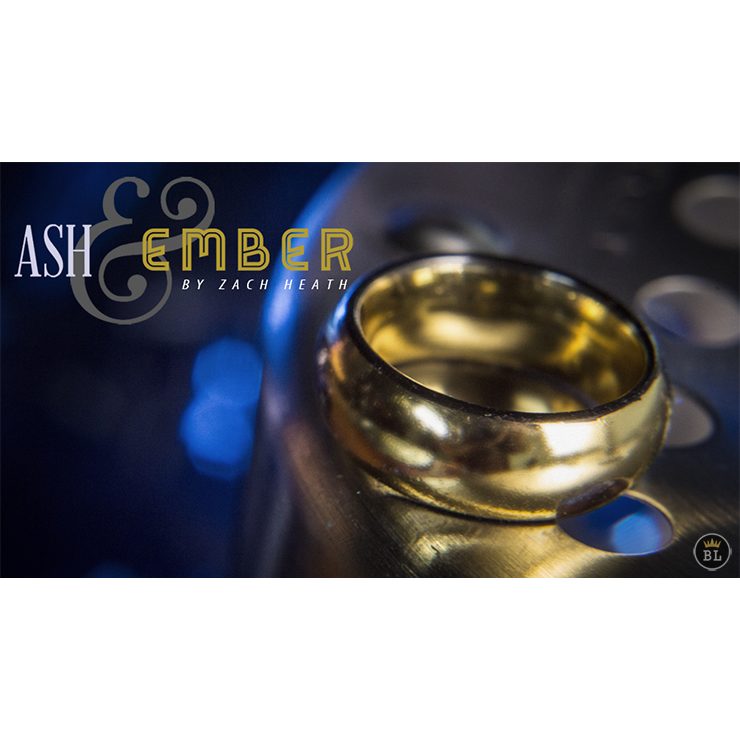 Ash and Ember Gold Curved Size 12 (2 Rings) by Zach Heath Trick