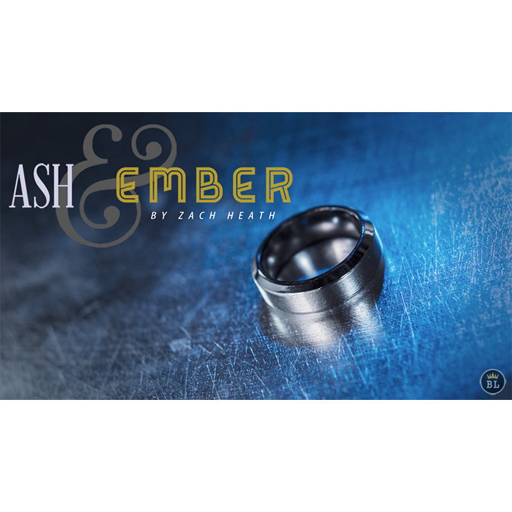Ash and Ember Silver Beveled Size 9 (2 Rings) by Zach Heath Trick