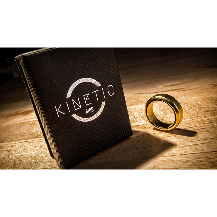 Kinetic PK Ring (Gold) Beveled size 8 by Jim Trainer - Trick