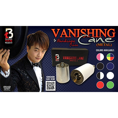 Vanishing Cane (Metal / Red) by Handsome Criss and Taiwan Ben Magic Tricks
