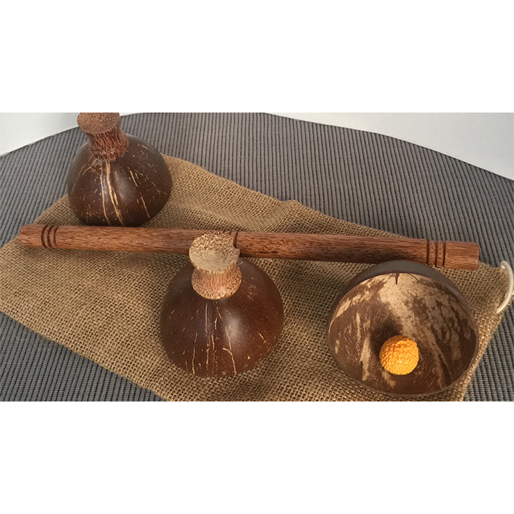 Cheppum Panthum Coconut Shell Cups and Wand set by Gary Kosnitzky - Trick