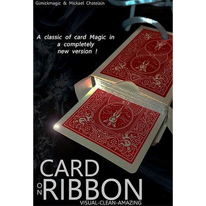 Card on Ribbon (RED) by Mickael Chatelain Trick