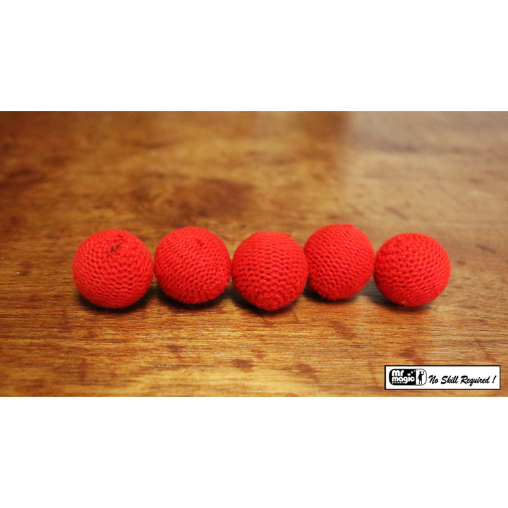 Crochet 5 Ball combo Set (1"/Red) by Mr. Magic Trick