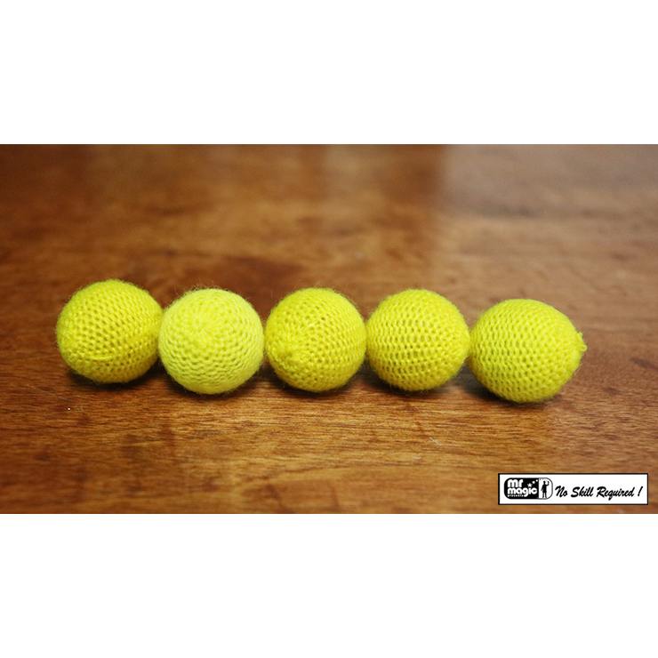 Crochet 5 Ball combo Set (1"/Yellow) by Mr. Magic Trick