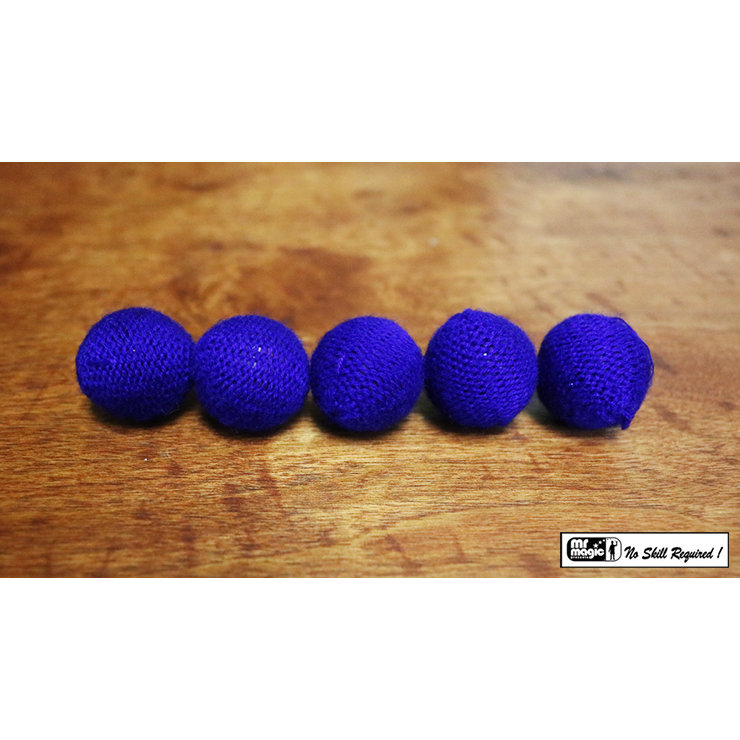 Crochet 5 Ball combo Set (1"/Blue) by Mr. Magic Trick