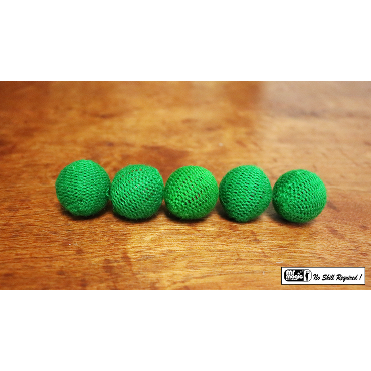 Crochet 5 Ball combo Set (1"/Green) by Mr. Magic Trick