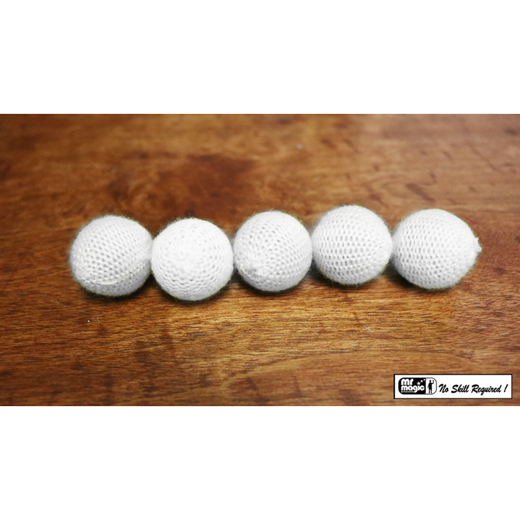 Crochet 5 Ball combo Set (1"/White) by Mr. Magic Trick