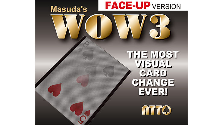 WOW 3 Face Up (Gimmick and Online Instructions) by Katsuya Masuda Trick