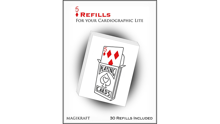 Cardiographic Lite RED CARD 5 of Diamonds Refill by Martin Lewis Trick