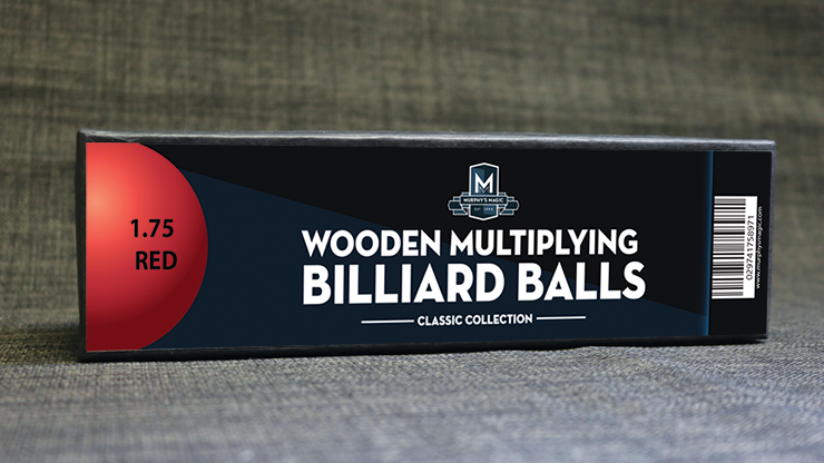 Wooden Billiard Balls (1.75" Red) by Classic Collections Trick