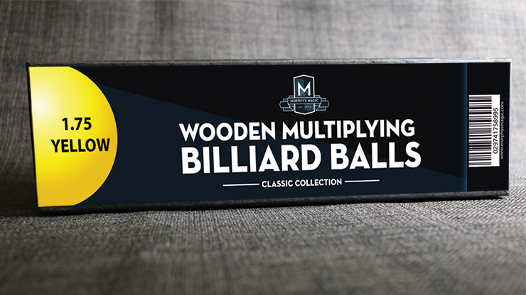 Wooden Billiard Balls (1.75\" Yellow) by Classic Collections Trick