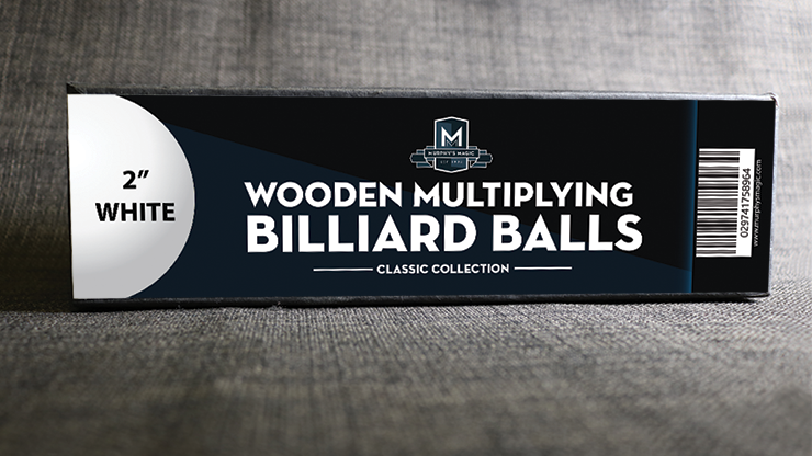 Wooden Billiard Balls (2\" White) by Classic Collections Trick