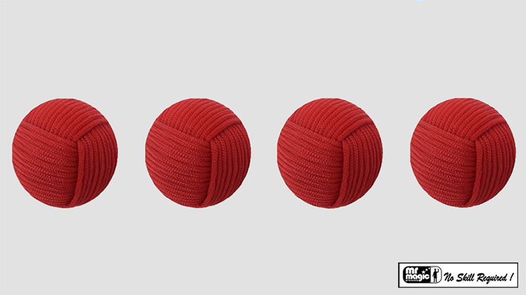 Rope Balls 1 inch / Set of 4 (Red) by Mr. Magic Trick