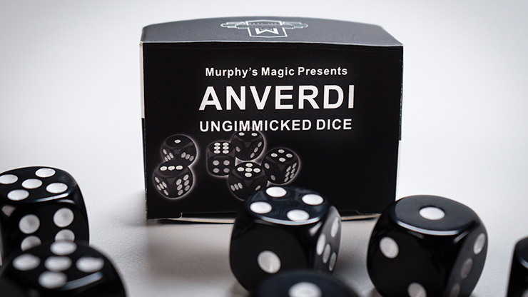 NON GIMMICKED DICE 6 PACK/BLACK by Tony Anverdi Trick
