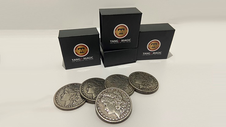 Replica Morgan Expanded Shell plus 4 coins (Gimmicks and Online Instructions) by Tango Magic Trick