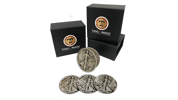 Replica Walking Liberty Expanded Shell plus 4 coins (Gimmicks and Online Instructions) by Tango Trick