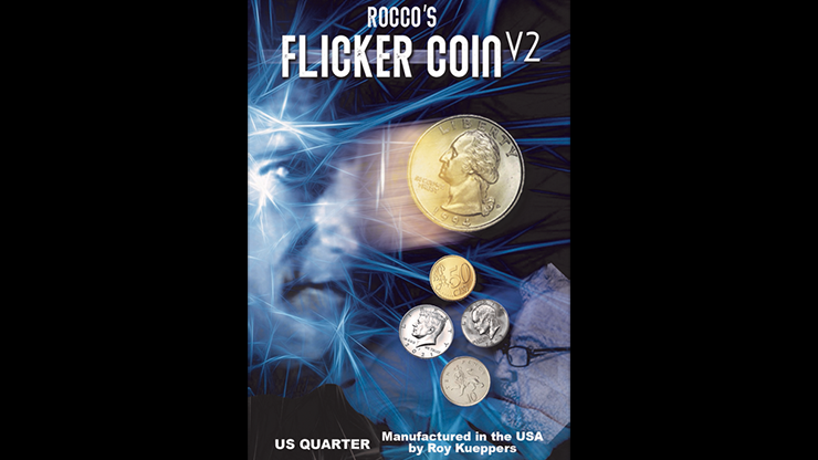 FLICKER COIN V2 (Quarter) by Rocco Trick