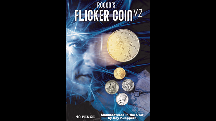 FLICKER COIN V2 (UK 10 Pence) by Rocco Trick