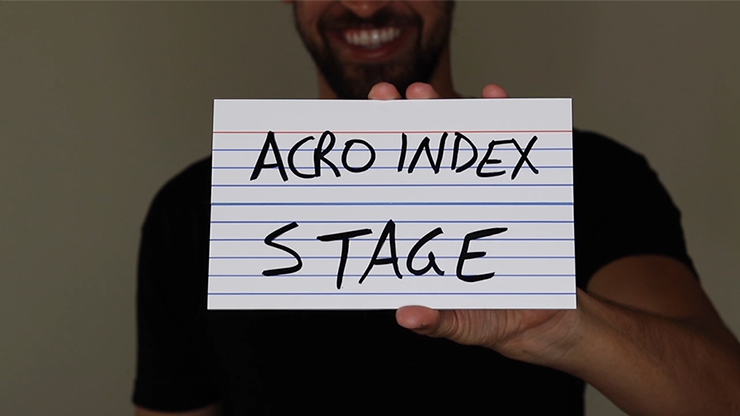 Acro Index Dry Erase Large 5\"x8\"(Gimmicks and Online Instructions) by Blake Vogt Trick