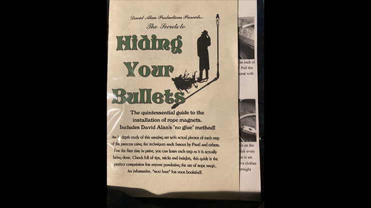 Hiding Your Bullets installing Rope Magnets by David Alan Magic Book