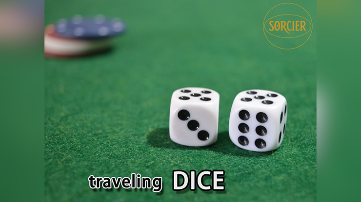 Traveling Dice WHITE by Sorcier Magic Trick