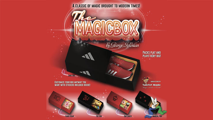 MAGIC BOX RED Medium by George Iglesias and Twister Magic Trick