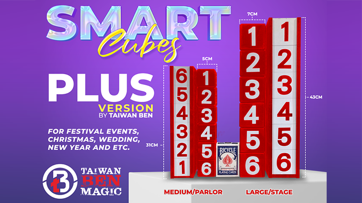 Smart Cubes PLUS RED (Medium / Parlor) by Taiwan Ben Trick