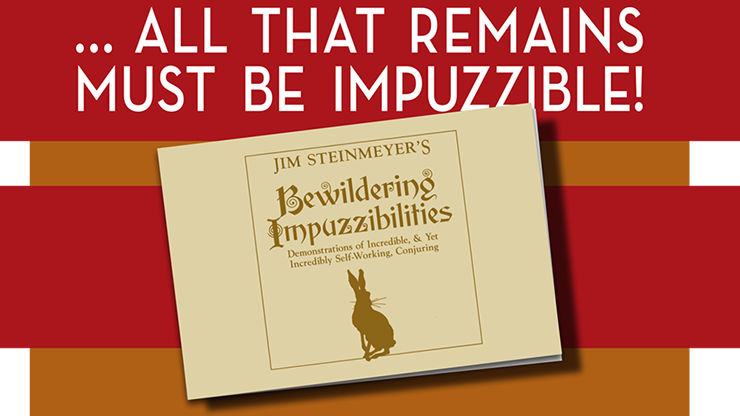 Bewildering Impuzzibilities by Jim Steinmeyer Book
