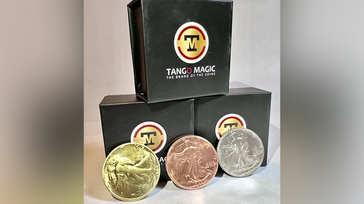 Follow the Silver Walking Liberty (Gimmicks and Online Instructions) by Tango Trick