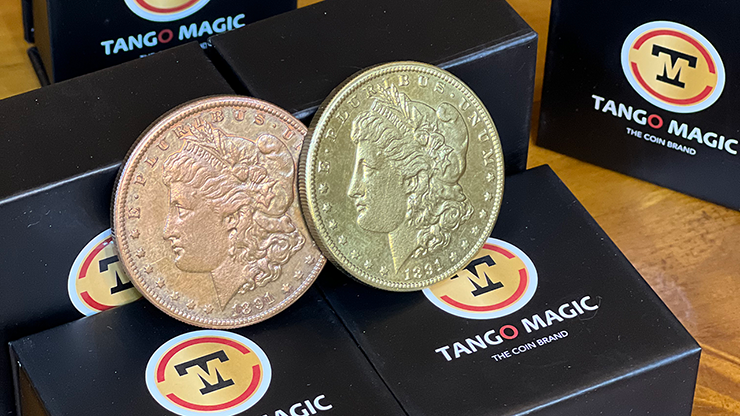 Replica Golden Morgan Scotch and Soda Magnetic (Gimmicks and Online Instructions) by Tango Magic Trick