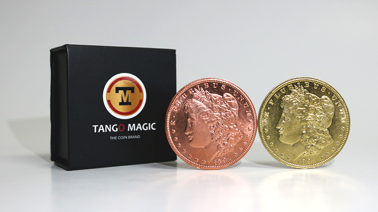 Replica Golden Morgan Hopping Half (Gimmicks and Online Instructions) by Tango Magic Trick