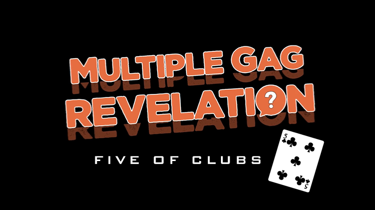 MULTIPLE GAG PREDICTION FIVE OF CLUBS by PlayTime Magic DEFMA Trick DEFMA Trick