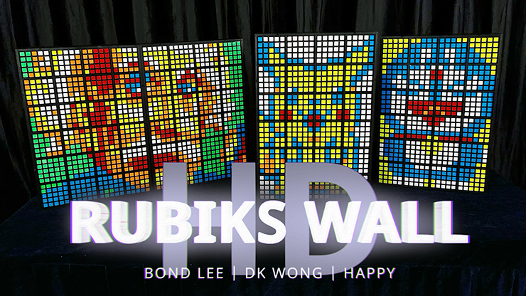 RUBIKS WALL HD Complete Set (Gimmicks and Online Instructions) by Bond Lee Trick