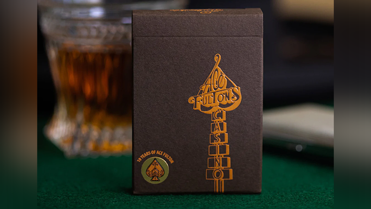 ACE FULTONS 10 YEAR ANNIVERSARY TOBACCO BROWN PLAYING CARDS