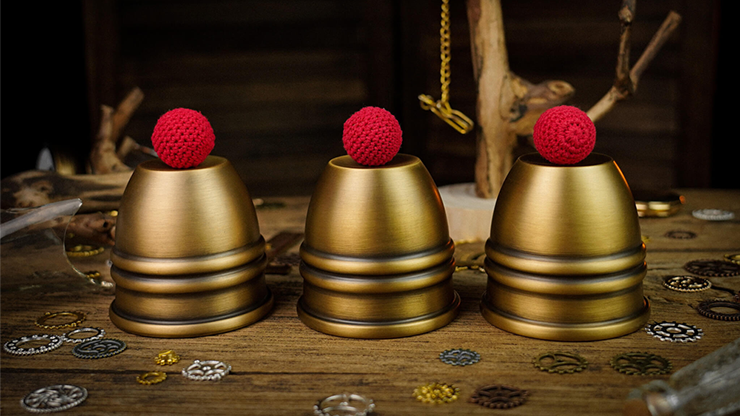 Artistic Combo Cups and Balls (Brass) by TCC Trick