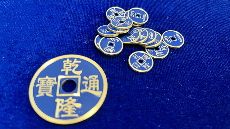 MINI CHINESE COIN BLUE by N2G Trick