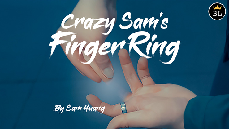 Hanson Chien Presents Crazy Sams Finger Ring BLACK / LARGE (Gimmick and Online Instructions) by Sam Huang Trick