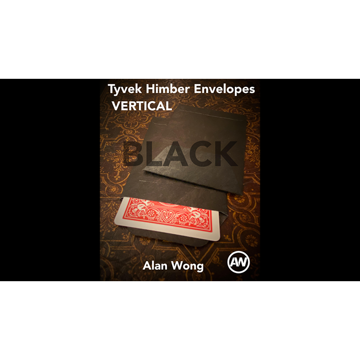 Tyvek VERTICAL Himber Envelopes BLACK (12 pk.) by Alan Wong Trick