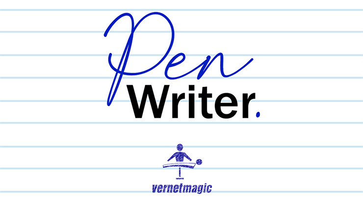 PEN WRITER Blue (Gimmicks and Online Instructions) by Vernet Magic Trick